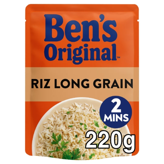 Riz Long Grain 2min BEN'S ORIGINAL — le sachet de 220g — Lot de 3